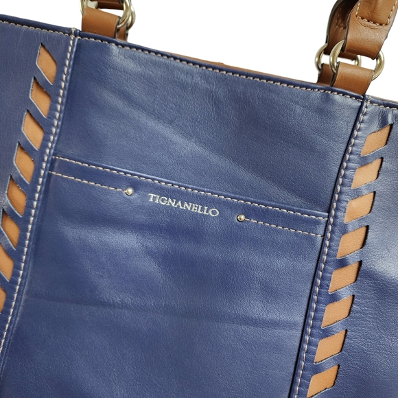 TIGNANELLO LEATHER TOTE SHOULDER BAG - Picture 6 of 11